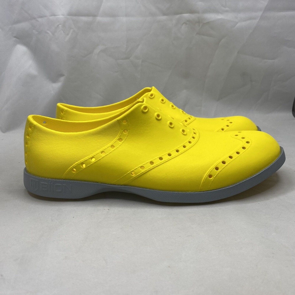 Biion Oxford Unisex Golf Shoes Yellow Spikeless Rubber Size Men's 5/ Women's 7
